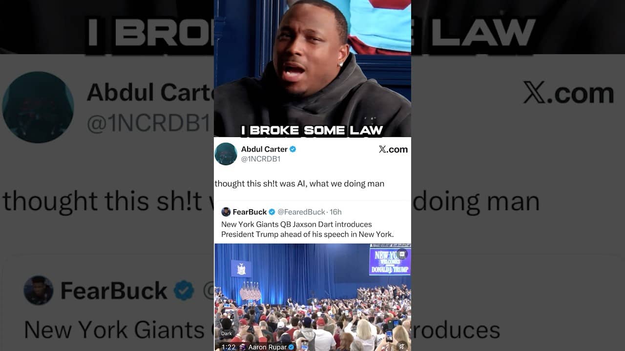Shady came to Jaxson Dart's defense over him introducing President Trump at a rally #presidenttrump