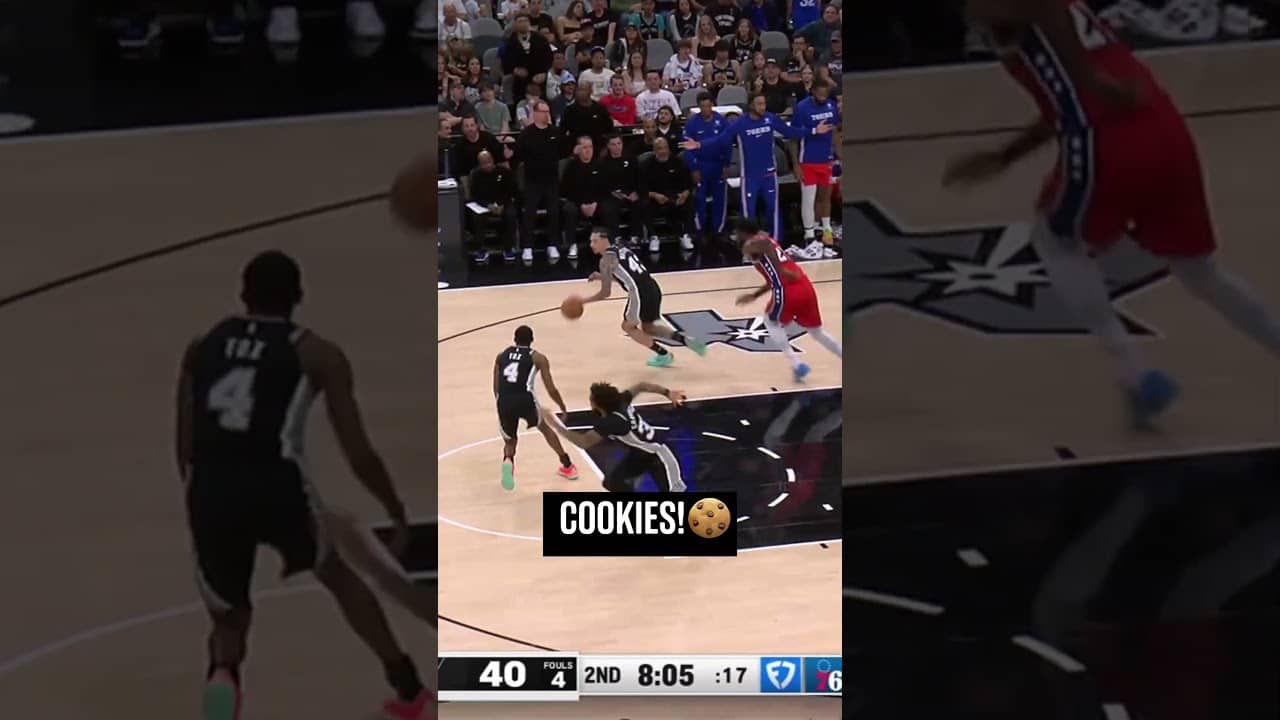 ATTENZIONE ⚠️Translation: lock up your dribble 🔒😤 #spurs #nba