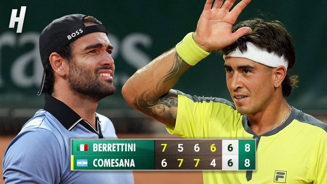 Berrettini vs Comesana 5TH SET TIEBREAK Was UNREAL  😱 Roland Garros 2026 🎾🔥