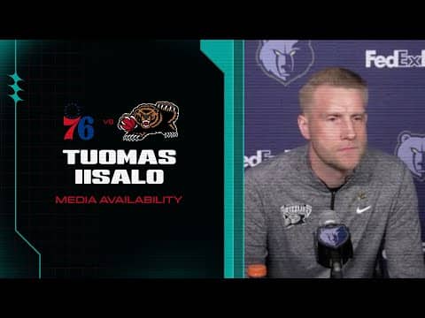 Tuomas Iisalo Press Conference | Grizzlies vs. 76ers