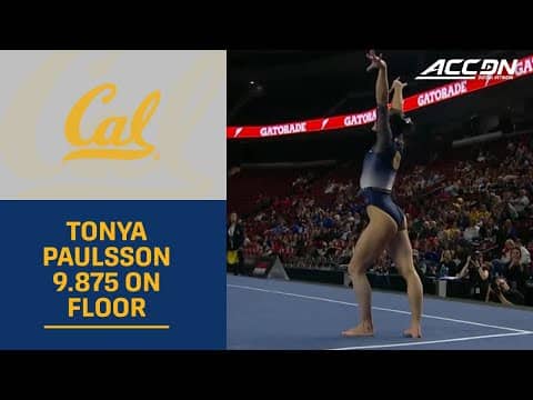 Cal's Tonya Paulsson's 9.875 Ties For 1st On Floor