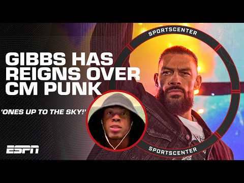 Jahmyr Gibbs is rooting for Roman Reigns vs. CM Punk: ONE’S UP TO THE SKY! ☝️| SportsCenter