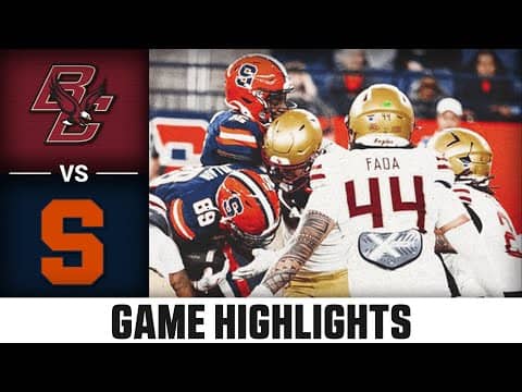 Boston College vs Syracuse Game Highlights | 2025 ACC Football