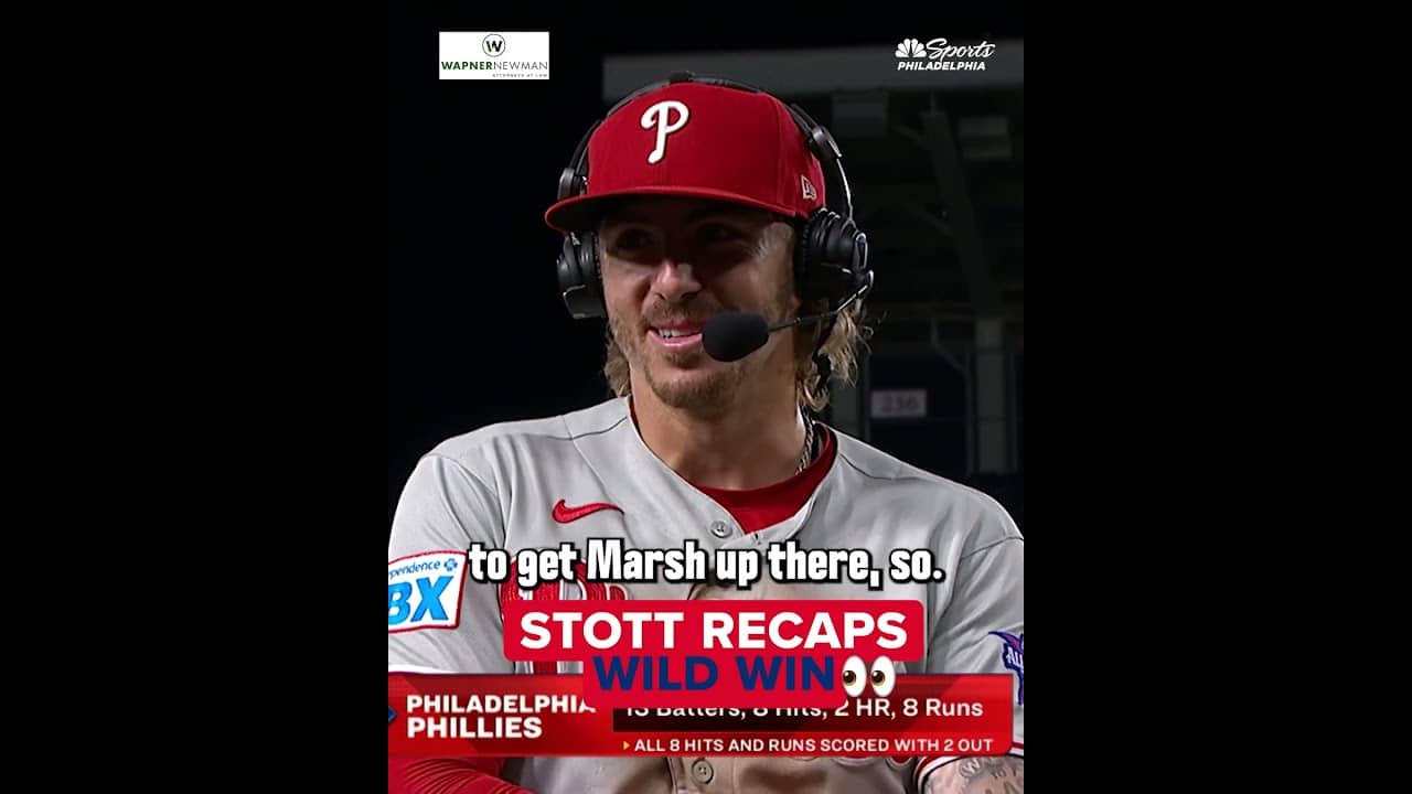 Bryson Stott nearly speechless after wild win over Nationals 😳