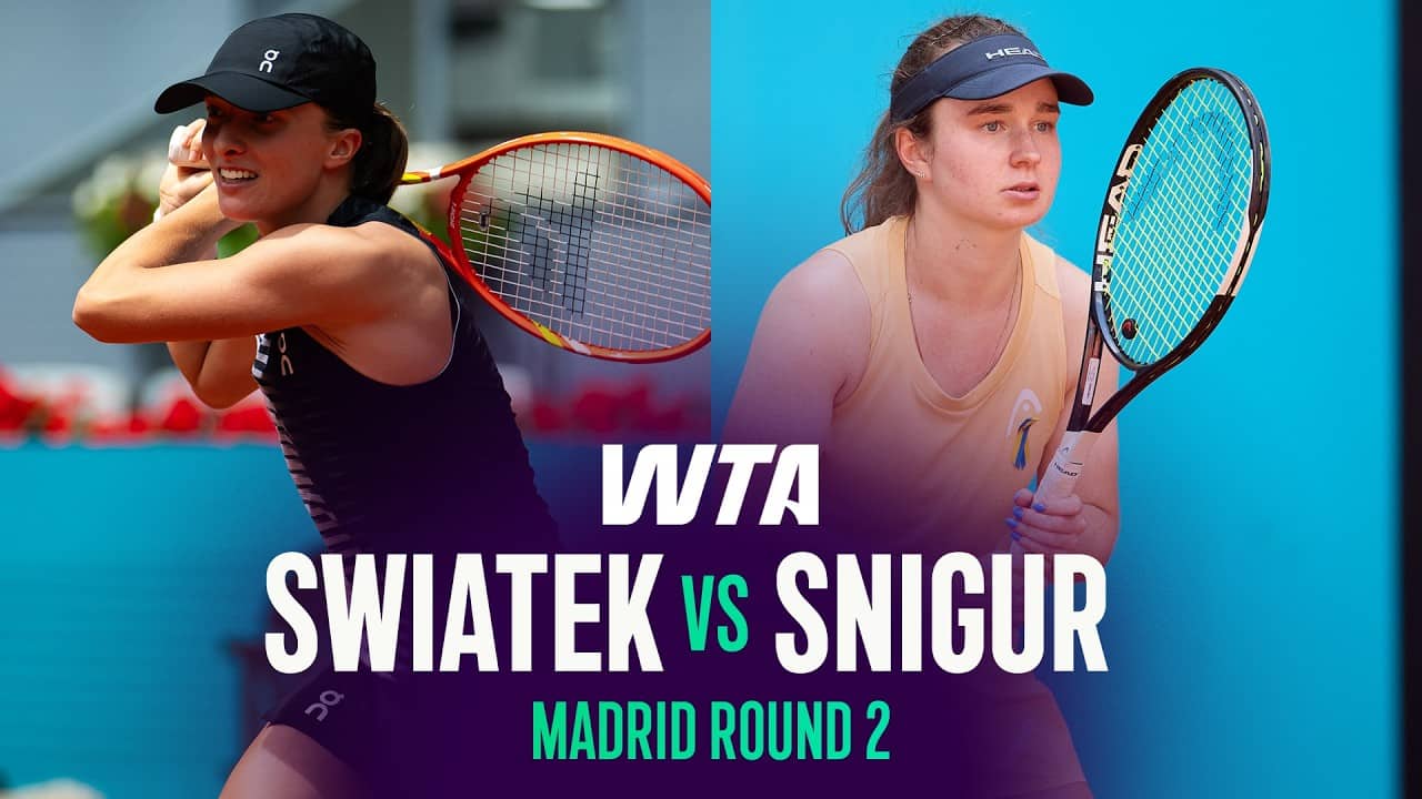 Iga Swiatek vs. Daria Snigur | 2026 Madrid Round 2 | WTA Match Highlights