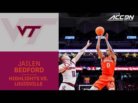 Virginia Tech Guard Jailen Bedford Highlights vs. Louisville