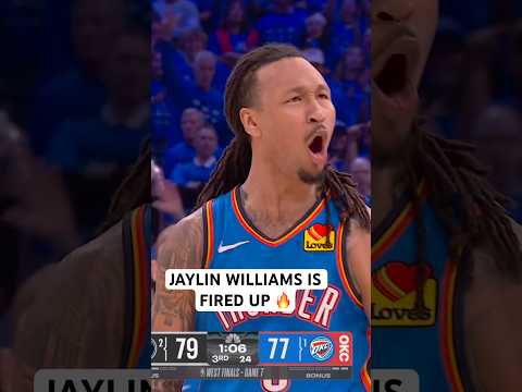 Jaylin Williams getting OKC fired up after knocking down a three