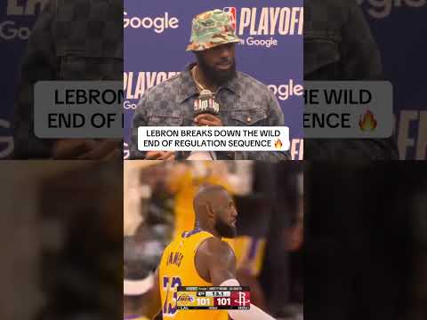 LeBron breaks down how the Lakers executed their gameplan at the end of regulation 🧠
