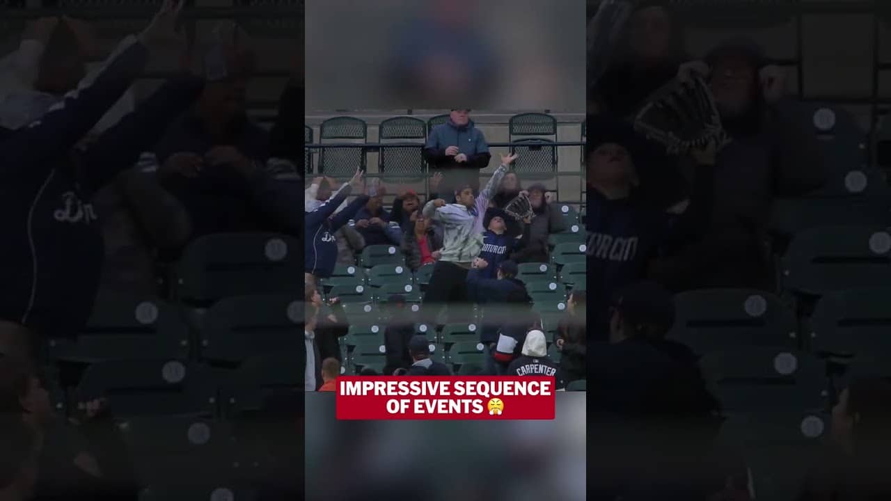 Come for the bat flip, stay for the fan catch 😯