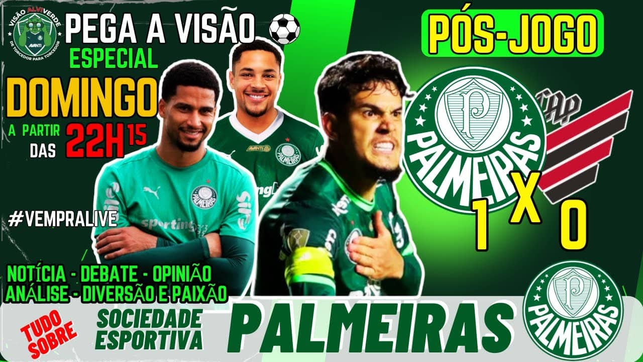 🚨#AOVIVO - LIVE ESPECIAL DE DOMINGO: PÓS-JOGO PALMEIRAS 1X0 ATHLETICO PR | JOGO A JOGO