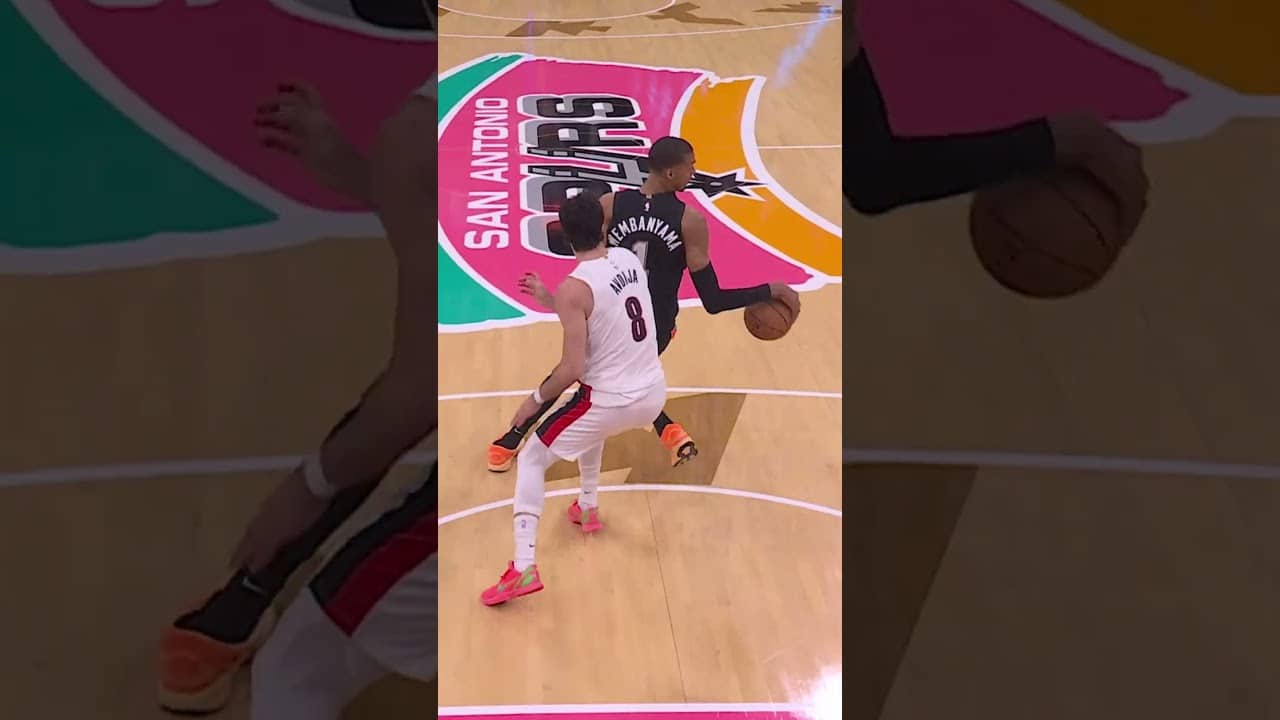 he's just like that 😎 #NBA #Spurs #victorwembanyama