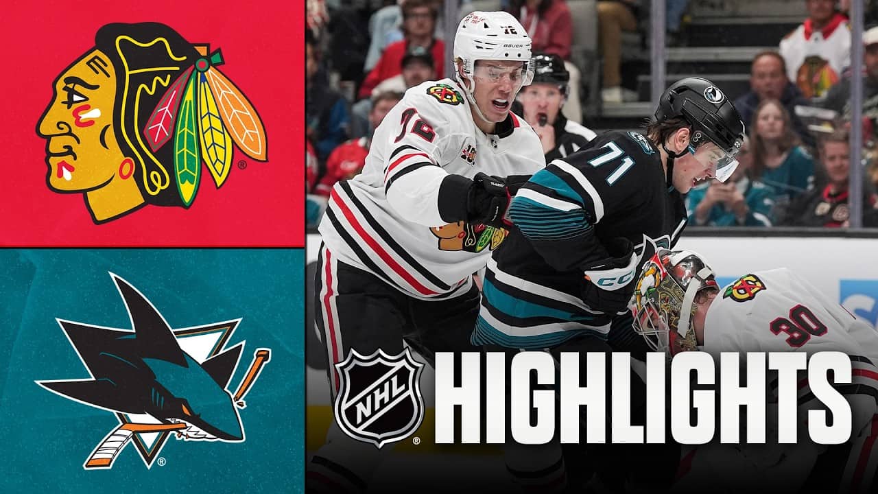 Blackhawks vs. Sharks | NHL Highlights | April 06, 2026