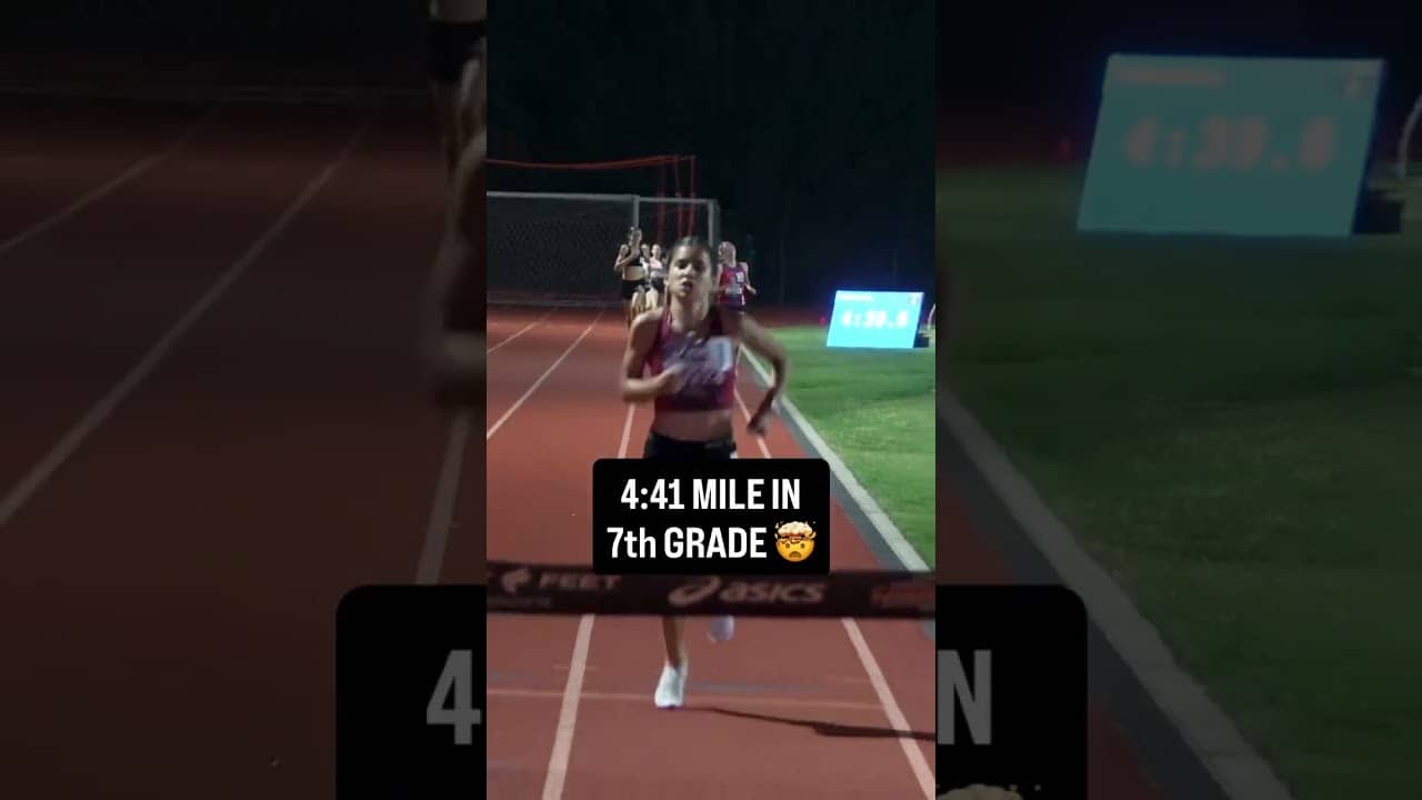 ANGIE ALDER 4:40.89 12 YEAR OLD MILE WORLD RECORD!