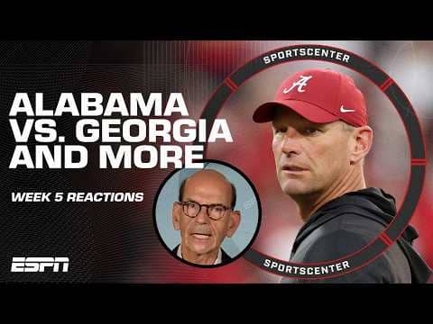 Georgia got EXPOSED & Alabama was BRILLIANT 😯 Paul Finebaum reacts to Week 5 action | SportsCenter