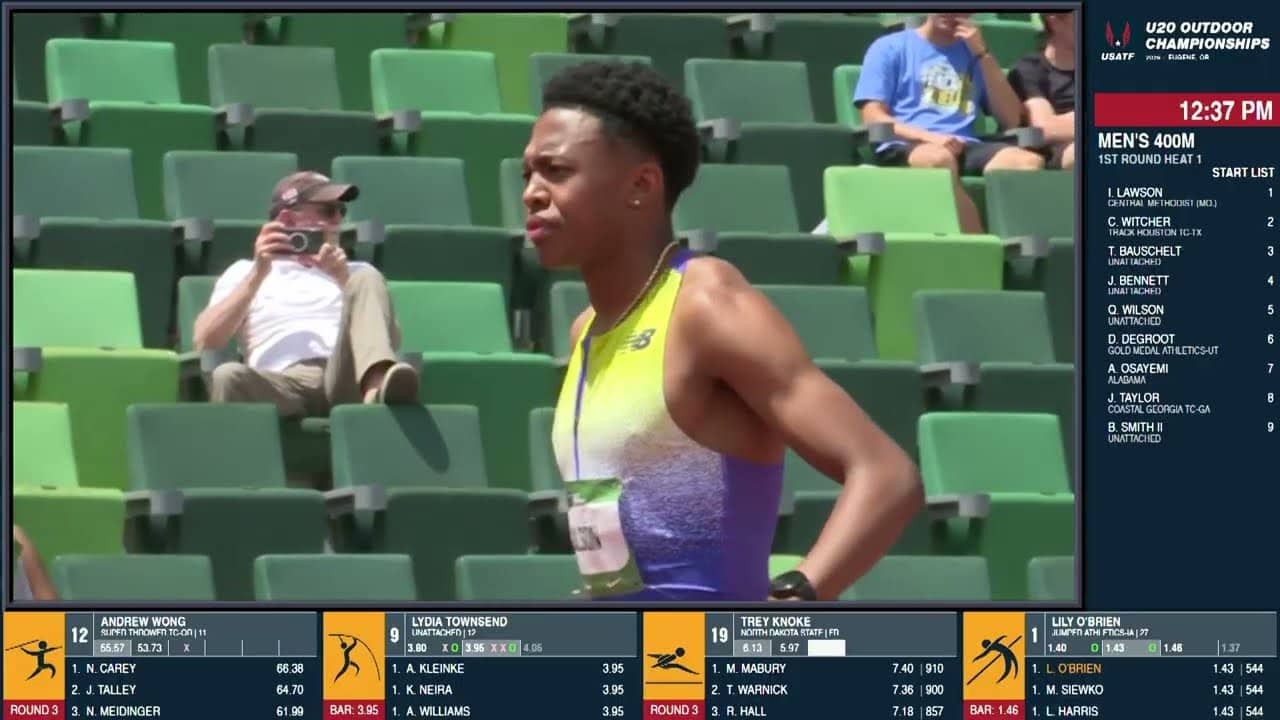 Quincy Wilson Cruises to Fastest U20 400m Qualifier in 45.28 | USATF U20 Championships
