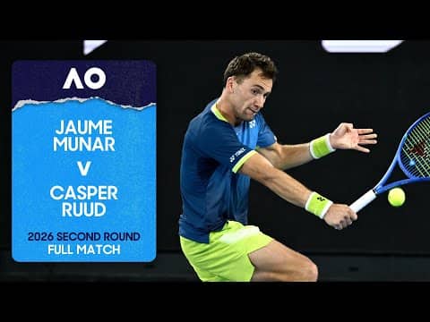 Jaume Munar v Casper Ruud Full Match | Australian Open 2026 Second Round
