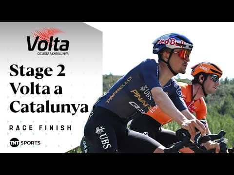 DOWN TO THE WIRE! 👏 | Men's 2026 Volta a Catalunya Stage 2 Final KM's | TNT Sports Cycling