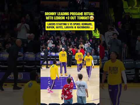 Bronny doing LeBrons Pregame Ritual👀