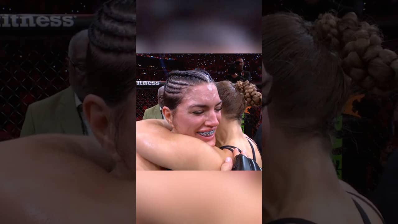 Ronda Rousey and Gina Carano share an emotional moment after the fight ❤️ #mma #mixedmartialarts