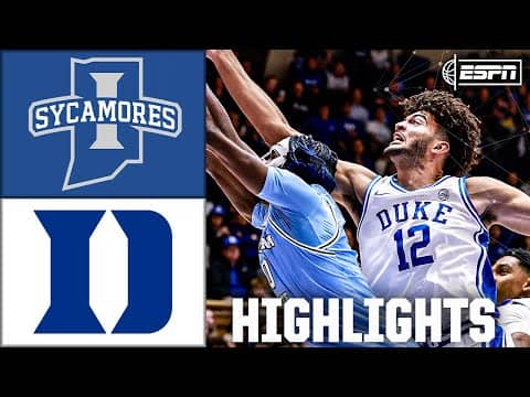 Indiana State Sycamores vs. Duke Blue Devils | Full Game Highlights | ESPN College Basketball