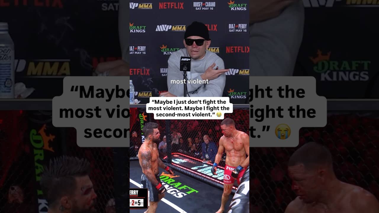 Nate Diaz funny interview after Mike Perry 😂 #shorts #natediaz #rouseycarano #mma