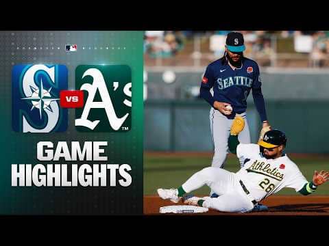 Mariners vs. A's Game Highlights (5/25/26) | MLB Highlights