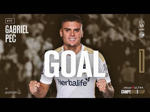 GOAL: Gabriel Pec scores to put LA Galaxy up against Toluca FC in Campeones Cup