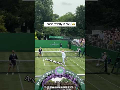 A dream tennis squad in NYC at our popup Wimbledon court 🎾