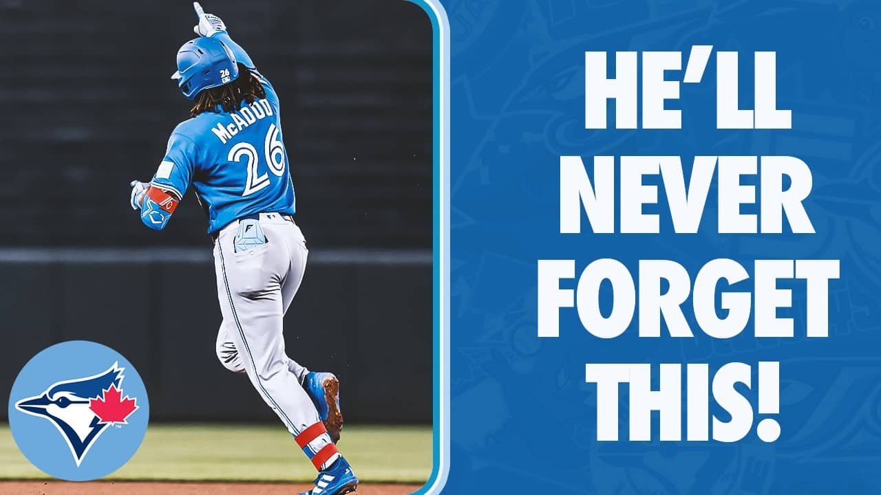 Charles McAdoo crushes FIRST Big League homer...in first Big League game!