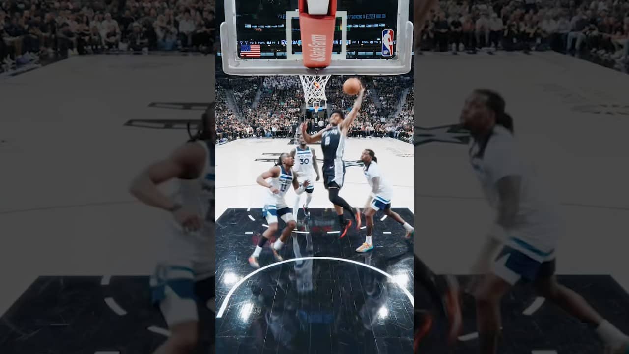 this angle of Dylan’s dunk 🤯 #DylanHarper #Spurs #NBA