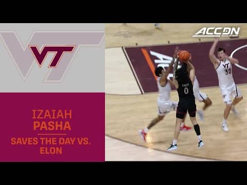 Virginia Tech's Izaiah Pasha Saves The Day