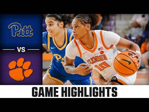 Pitt vs. Clemson Game Highlights | 2025-26 ACC Women's Basketball