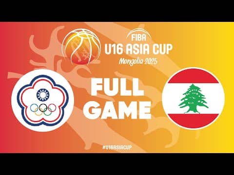 LIVE - Chinese Taipei v Lebanon | FIBA U16 Asia Cup 2025 | Qualification to Quarter-Finals
