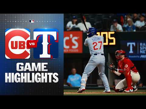 Cubs vs. Rangers Game Highlights (5/8/26) | MLB Highlights