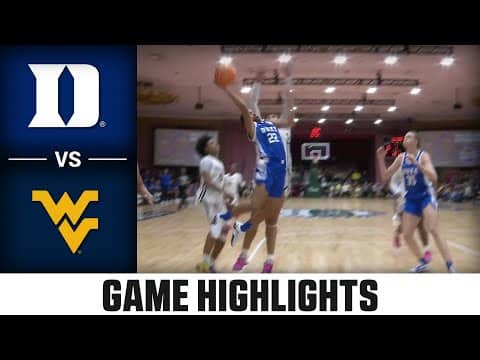 Duke vs. West Virginia Game Highlights | 2025-26 ACC Women's Basketball