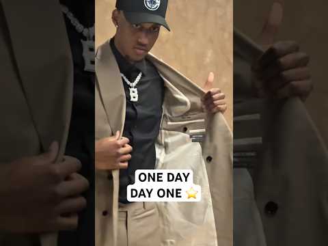 Baba Miller with an inspiring message inside of his jacket for the 2026 NBA Draft
