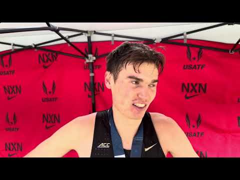 Rocky Hansen after his runner up finish at USATF Cross Country Championships 