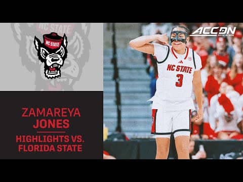 NC State Guard Zamareya Jones Highlights vs. Florida State