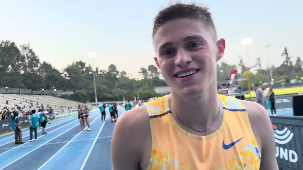 Cooper Lutkenhaus after 1500m debut at Track Fest 2026