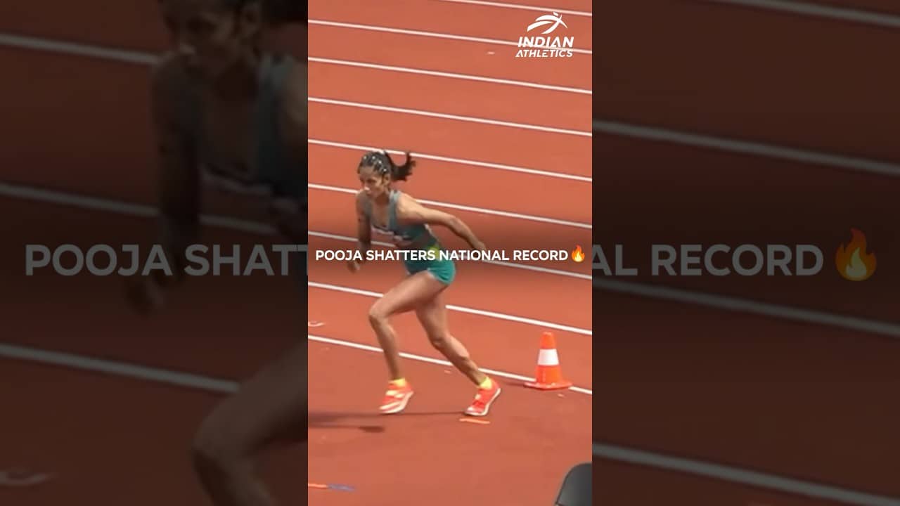 Pooja, the Queen of High Jump πΈπ₯ | #AsianU20AthleticsChampionships #IndianAthletics #AFI #Shorts