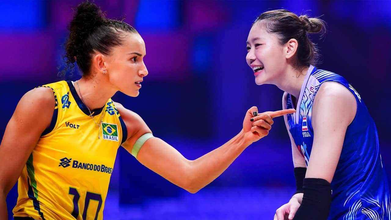 Brazil vs Thailand | Crazy Volleyball Battle | Women's VNL 2022