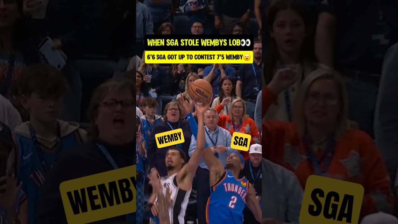 SGA was NOT letting Wemby DUNK that😮