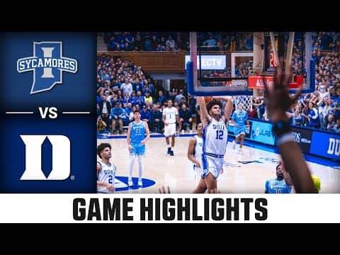 Indiana State vs. Duke Game Highlights |  2025-26 ACC Men’s Basketball