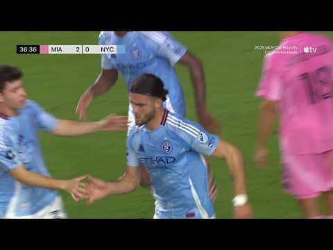 Justin Haak FREE KICK HEADER Cuts Inter Miami's Lead To One Goal! | 2025 Audi MLS Cup Playoffs