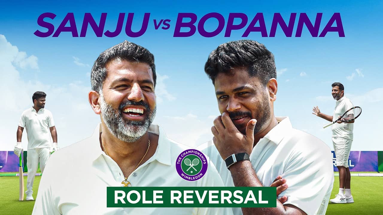 Wimbledon Meets Cricket ft. Sanju Samson & Rohan Bopanna | The Role Reversal Challenge Part 1
