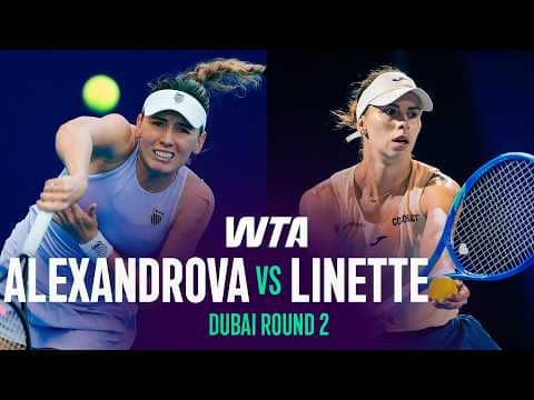 Ekaterina Alexandrova vs. Magda Linette | 2026 Dubai Round 2 | WTA Match Highlights
