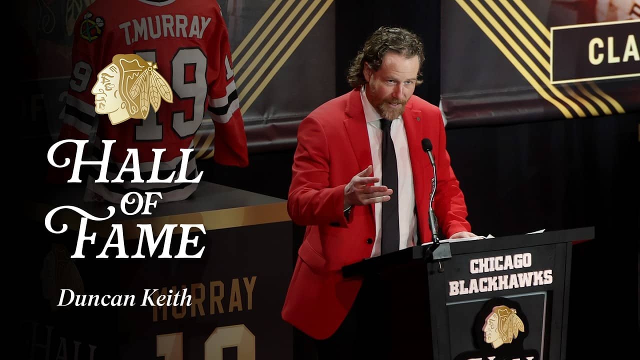 DUNCAN KEITH Blackhawks HALL OF FAME Speech 🎤| Chicago Blackhawks