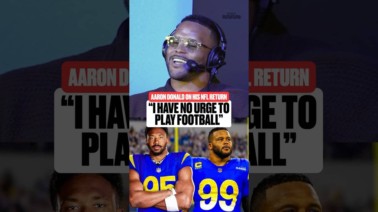 Aaron Donald on if he wants to make his return to football 👀🤔 #aarondonald #mylesgarrett #rams