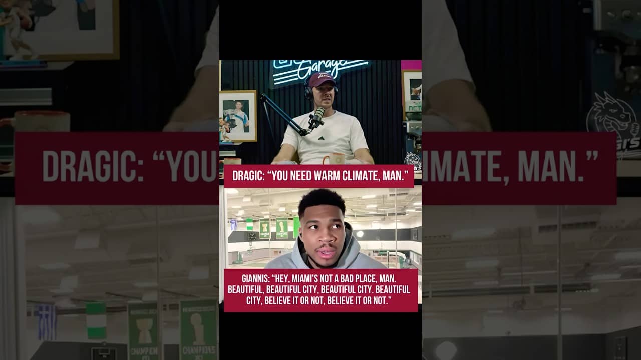 Goran Dragic recruiting Giannis Antetokounmpo to Miami #nba #shorts #fyp￼