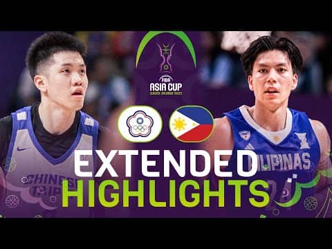 Chinese Taipei vs Philippines 🇵🇭 | Extended Highlights | FIBA Asia Cup 2025